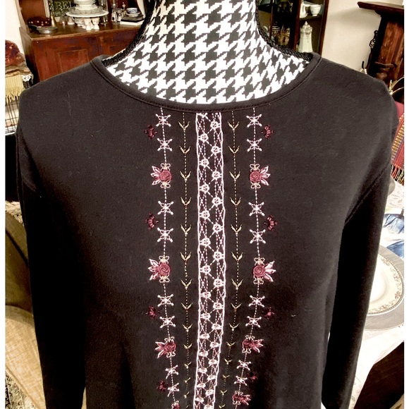 Vintage Bechamel Petites Embroidered Top Size PM - Picture 3 of 6